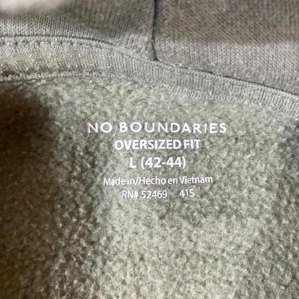 No Boundaries Mens Oversized Floral Graphic Hoodie Sage Green L NB35100140967W